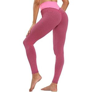 Podanic Sexy pull-up leggings, Joggingbroek met hoge taille, honingraat legging met, Hardlooplegging, Anti-cellulitis compressiebroek, Dames yoga broek, Sportlegging, Lange legging met buikcontrole