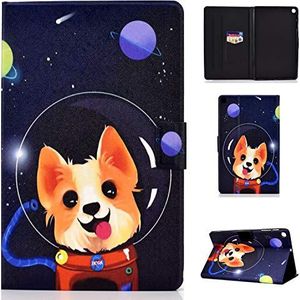 Bspring Samsung Galaxy Tab S5e 10.5 Inch Case PU Lederen Cover Flip Stand Tablet Protector Met Auto Sleep/Wake Functie en Card Slots Voor Galaxy Tab S5e 10.5 SM-T720 / T725 Ruimte hond