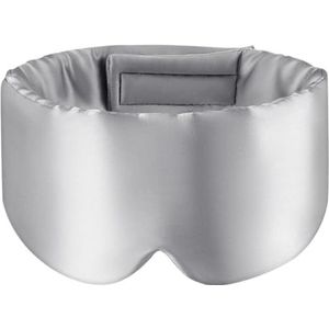 2 stuks moerbeizijde slaapmasker voor vrouwen man oogbedekking zacht slapen met verstelbare bandhulp voor slaap (grijs)