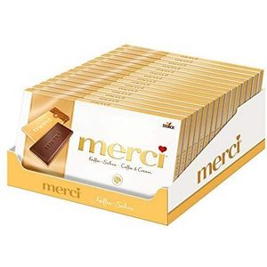 merci Tafelchocolade koffiecrème (15 x 100 g) / 4 kleine, fijne tasjes