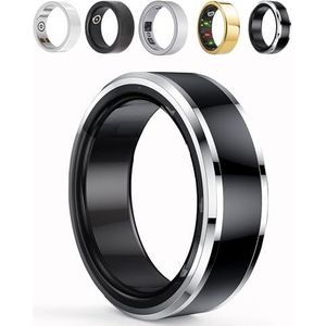 Sxhlseller Zwarte smart ring, intelligente slaapmonitor, 5 dagen batterijduur, multifunctionele gezondheidssportring, stijlvol en praktisch voor mannen en vrouwen