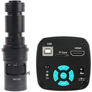 Smicroscoop Accessoires Voor Volwassenen Industriële Video Microscoop Camera 180X 300X 200X 500X 100X C Mount Lens 56 LED Ring Light Microscoop (Kleur: Met 500x lens)