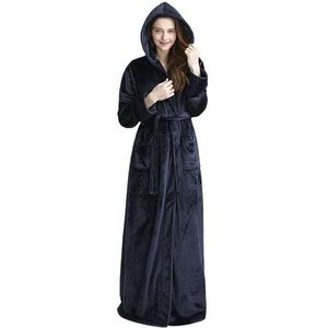 Badjas, badjas, liefhebbers van capuchon, extra lange thermische badjas voor dames en heren, grote maten, warme winterbadjas, koraal fleece, ochtendjas, bruid, nachtkleding, damesbadjassen,