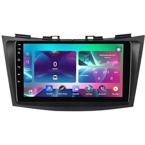 9"" Android 14 Touchscreen Autoradio 2 din met AHD Omgekeerd beeld Bediening op het stuur Bluetooth GPS navigatie Draadloze CarPlay voor Suzuki Swift 2011-2015(Q400(8+256G))