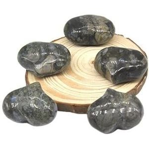 Liefde hart vorm kristallen stenen natuurlijke kwarts edelstenen hanger huis handgemaakte doe-het-zelf sieraden accessoires geschenken (kleur: rhyoliet, maat: 5 stuks)