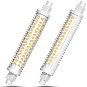 Luxvista 15 W R7S 118 mm ledlamp, komt overeen met 150 W R7S, halogeenlamp, warm wit 3000 K, super helder, 300 graden kijkhoek, niet dimbaar, lineaire dubbele koplamp, 2 stuks