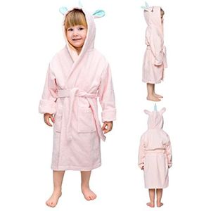 Twinzen - Badjas Eenhoorn Kinderen Katoen - Jongens en Meisjes - Zacht en Donzig - 100% Katoen OEKO-TEX® Gecertificeerd zonder Chemicaliën
