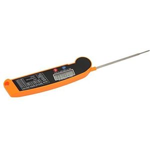 BBQ-thermometer, Draagbare -lees Digitale BBQ-vleesthermometer Dun Ontwerp Gevoelig Opvouwbaar voor Grill (Oranje)