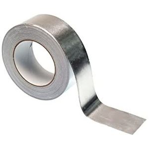 Aluminium plakband, 48 mm x 50 m, zelfklevend aluminium plakband, zilverkleurig, water- en hittebestendig tape voor verzegelen, repareren en isoleren, 1 rol van Gocableties