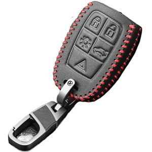 Sleutelbehuizing 5 Knop Lederen Afstandsbediening Sleutel Case Shell Cover Skin Houder Voor Volvo XC90 C70 S60 D5 V50 S40 C30 Autosleutelhoesje
