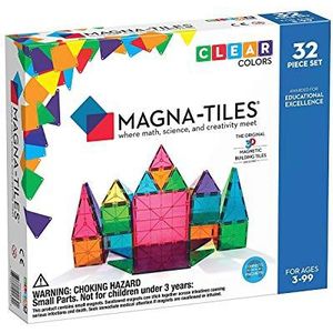 Valtech magneetbouwstenen Magna-Tiles Clear Colors, 32 Stuk