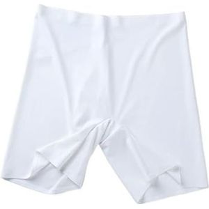 Zomer dames veiligheidsbroeken, katoenen broeken, kant for veiligheidsbroeken, naadloze damesbroeken, ijszijde broeken (Color : White, Size : 4XL)