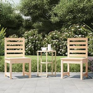 SMTSEC Tuinmeubelstoelen 2 stuks 40,5x48x91,5 cm massief houten grenen meubels