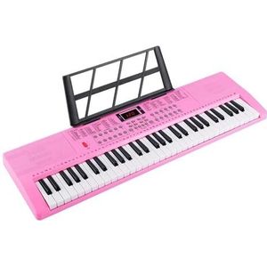 elektronisch toetsenbor Muzikaal Toetsenbord Professionele Controller Elektronische Piano Muziek Synthesizer Digitaal 61 Toetsen Orgelinstrumenten Roze (Color : Pink)