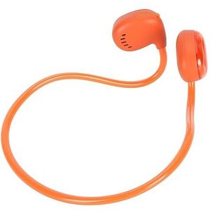 Open-oortelefoon, 5.3 Draadloze Hoofdtelefoon IPX4 Waterdichte Stereo Ruisonderdrukking Stereogeluid voor Fietsen (Oranje rood)