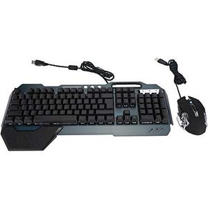 Mechanisch toetsenbord, tweekleurige injectie Keycap hoogwaardig bedraad toetsenbord, USB 1.6M / 5.2Ft 3200 dpi 6 toetsen pc voor gaming-set