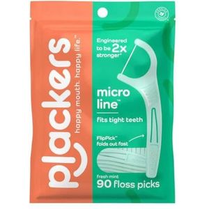 Plackers - Micro Mint - Tandheelkundige Flossers - 90 Telling - Pak van 3
