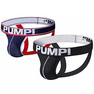 MissSec Sexy string voor heren, sportondergoed voor heren, donkerblauw en zwart, L