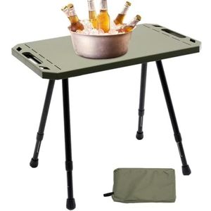 Xasbseulk Opvouwbare campingtafel, draagbare campingtafel, bijzettafel, outdoor klaptafel voor koken, picknick, boot, reizen, tuin, terras, dineren, BBQ, feest