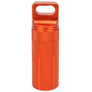 Waterdichte Seal Bottle Waterdichte Pil Houder Metalen Survival Capsule EDC Container Tank voor Jacht Camping Alpinisme Round Head ORANJE