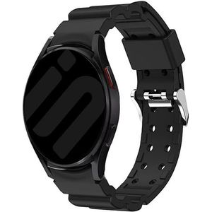 Strap-it Samsung Galaxy Watch 6 Classic 43mm silicone armor bandje (zwart)