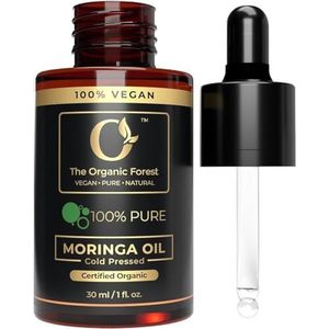 100% Pure & Organic Moringa Oil | Natural Carrier Oil for Face Moisturizer | Moringa Oil Face Cleanser | Moisturizer for Oily Skin | Reduce Forehead Wrinkle |