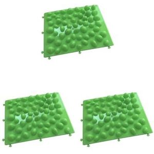 3 Set Pebbles Voet Massage Pad Teen Druk Plaat Shiatsu Deken Yg Mat Groen