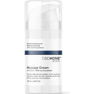 CBD HOME Sports - Cold Effect Cream - Lokale verlichting met Cannabidiol (CBD+CBG 3500mg), Arnica, Sint-Janskruid, Duivelsklauw - Effect op spieren, gewrichten, activering van de bloedsomloop - 100ml