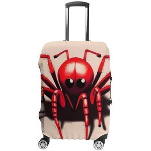 OURTEV Leuke Kleine Rode SpiderBagage Covers Voor Koffer Elastische Wasbare Stretch Koffer Cover Bagage Protector Reizen Bagage Case Cover Fit 19-32 Inch Bagage, Stijl, L