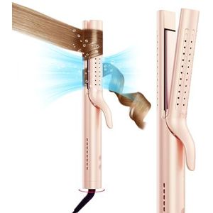 TYMO Airflow Stijl- en Krultang - Ionische Stijltang en Krulstaaf 2 in 1 voor Snel Stijlen of Natuurlijke Golven met 360° Luchtstroom, Verbrandingsbeveiliging, 32mm Krultang voor Grote Krullen