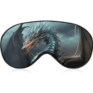 Cool Dragon Eye Mask voor dames en heren, ademend en verstelbaar oogmasker, ultrazacht slaapmasker, lichtgewicht reisblinddoek voor vliegtuig, dutje, nachtslapen