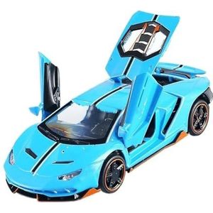 Zinklegering auto Voor LP770-4 Legering Diecast Metalen Model Auto Pull Back Model Auto 1:32 maat(Blue No box)