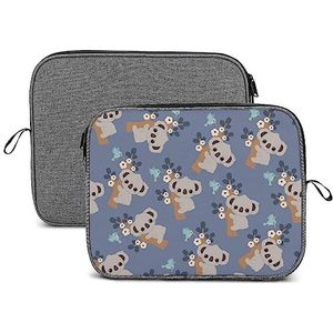 Cartoon Koala Bloemen Laptop Sleeve Case Beschermende Notebook Draagtas Reizen Aktetas 13 inch