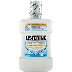 LISTERINE Advanced White mondspoeling met zachte muntsmaak, alcoholvrij mondwater voor witte tanden en volledige mondhygiëne, 1 l