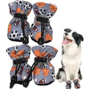 Sneeuwschoenen voor honden,4 stuks honden universele laarzen voor potenbescherming | Hondenbenodigdheden voor koud weer voor Duitse herder, Doberman Pinscher, Poedel, Dalynn