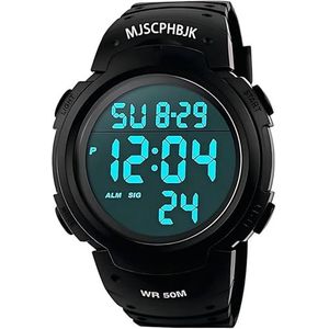 SKMEI 2269 Luxuriöse Quadratische Digitale Sportuhr für Herren mit Alarm, Leucht