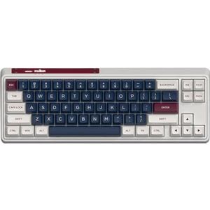 QPSJXN RGB Hot Swap 68 Mechanische Toetsenbord Draadloze Bluetooth Bedraad Met Dubbele ISSP Structuur En 2.4G Connectiviteit (DOOS Diepzee dempen)