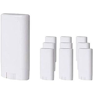 15 ml wit leeg plastic ovaal zelfgemaakte lippenbalsembuizen lippenstift buis deodorant buizen containers 10 stuks