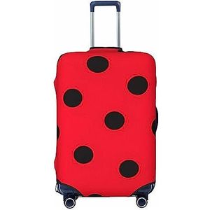 TOMPPY Polka Dot Bedrukte Bagage Cover Elastische Wasbare Koffer Cover Anti-Kras Koffer Protector Fit 18-32 Inch Bagage, Zwart, L