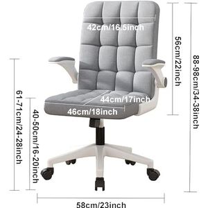 Ergonomische Bureaustoel In Hoogte Verstelbare Bureaustoelen Met Opklapbare Armleuning En Wielen Bureaustoelen Belasting 330lb Computerstoel