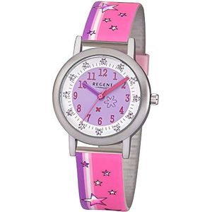 Regent meisjes analoog kwarts horloge met plastic armband 12400273
