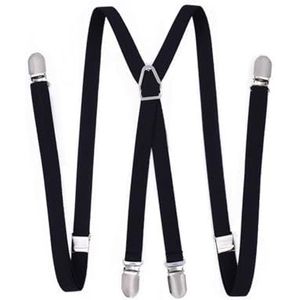 MZPOZB Bretels voor heren, bretels, 1,5 cm, dunne bretels, voor vrouwen, elastisch, verstelbaar, voor volwassenen, bretels, jarretel, 4 clips op kinderen, kinderen, jongens, meisjes, accessoires,