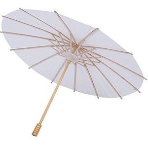 FTVOGUE Papieren paraplu witte kleur papier decoratieve paraplu voor bruiloften gastgeschenken kostuums cosplay