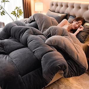 Eenpersoons-dubbel dekbed, Sherpa-fleece dekbed, dik lamsfluwelen dekbed, superzacht warm, gezellig gewatteerd beddengoed, Sherpa-dekbed behoorlijk warm op koude nachten (C 150x200cm(3.5kg))