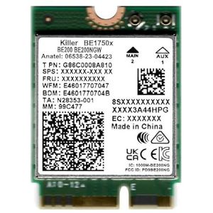 WiFi 7 Killer Series for Intel BE1750x Upraded BE200 Wi-Fi 7 Card | Gaming WiFi Adapter | M.2 PCIe WiFi Card | 5.8 Gbps 320MHz 4K QAM | Supports Bluetooth 5.4 & Intel PC with Windows 10/11