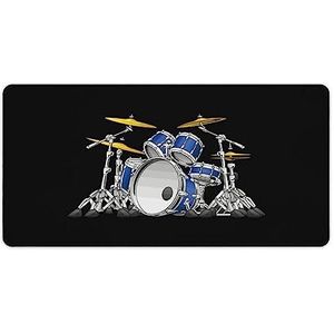 Drumstel Instrument Print Bureau Pad Protector Muismatten Kantoor Tafel Mat Grote Muismat Antislip Laptop Pad