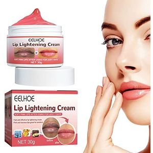 Lippencrème - Verfrissende Biologische Lip Moisturizer met Cacaoboter & Vitamine E Olie | Nourishing Dark Lip Lightening Cream voor rokers, mannen en vrouwen, 30g Yajexun