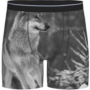 GRatka Boxer slips, heren onderbroek Boxer Shorts been Boxer Slip Grappige nieuwigheid ondergoed, Wild Wolf Gedrukt, zoals afgebeeld, XXL