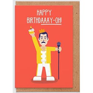 STUDIO BOKETTO Grappige verjaardagskaart voor mannen voor hem gelukkige verjaardag-OH Freddie Mercury verjaardagskaart - koningin verjaardagskaart grappige verjaardagskaart vader vriend broer man,
