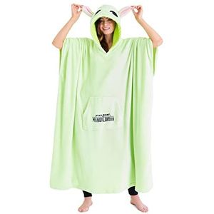 The Mandalorian sweatshirt met capuchon dames heren poncho fleece oversized baby Yoda Gadget, Groen, Eén maat